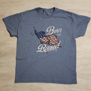 Born And Raised Blue Tagless T-Shirt Approx. Large